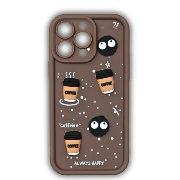 iPhone 14 Pro Max Coffee Case - 3D Coffee Silicon Case