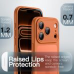 GenZcases Matte Case for iPhone 17 Pro 6.3-Inch, Shockproof Military Grade Drop Protection, Full Camera Lens Protection, Frosted Translucent Back Minimalist Phone Cover (Orange) - Image 6